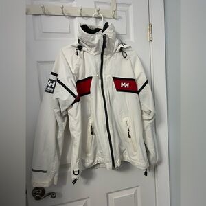 Helly Hansen White and Red Sailing Jacket